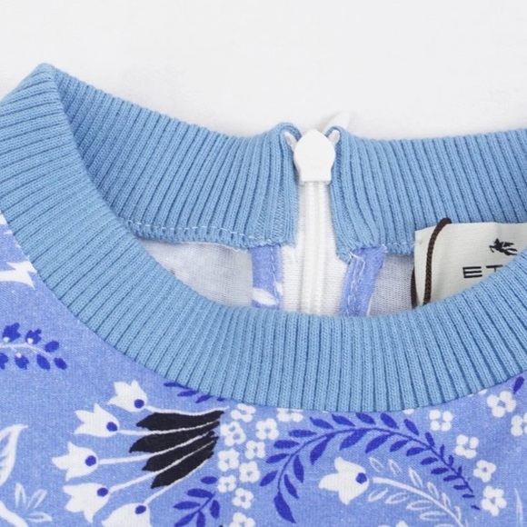 NWT [Etro] Milano Floral & Paisley Print Zip-Up Woven Shirt Dress Girls Size 6 - Picture 7 of 15